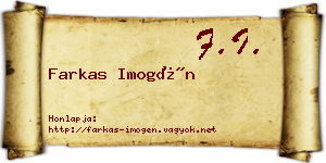 Farkas Imogén névjegykártya